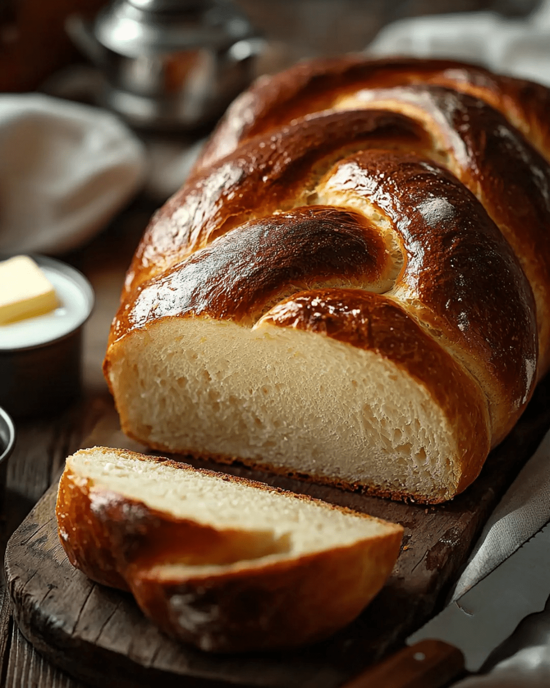 Brioche maison au yaourt moelleuse et dorée, une recette simple et gourmande à préparer à la maison.