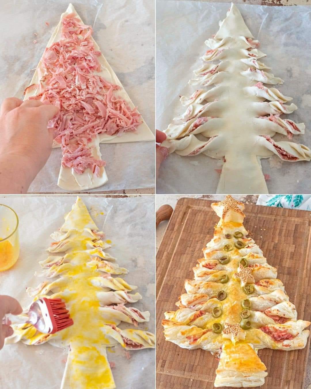 Sapin Feuilleté Jambon-Fromage