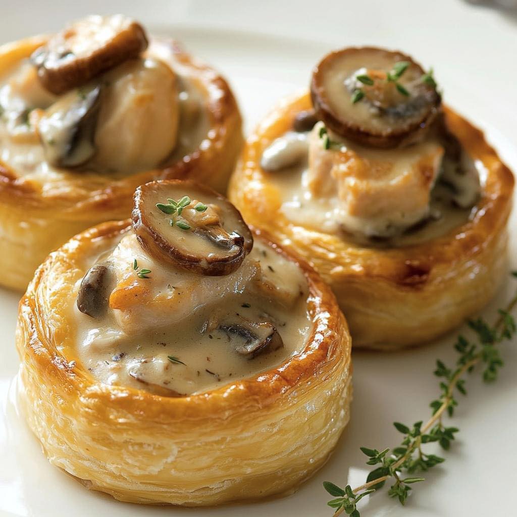 Vol-au-Vent au Poulet et Champignons