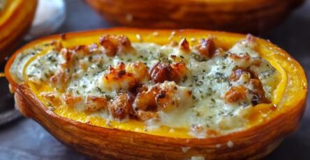 Butternut Farcie aux Lardons et au Chèvre