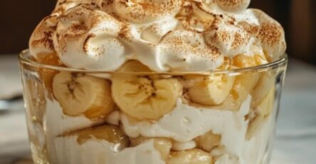 Verrine Banoffee avec bananes, caramel et chantilly