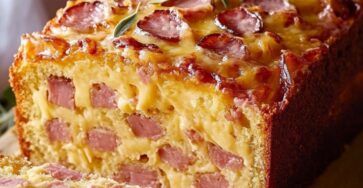 Cake Salé au Jambon et Gruyère prêt à être dégusté