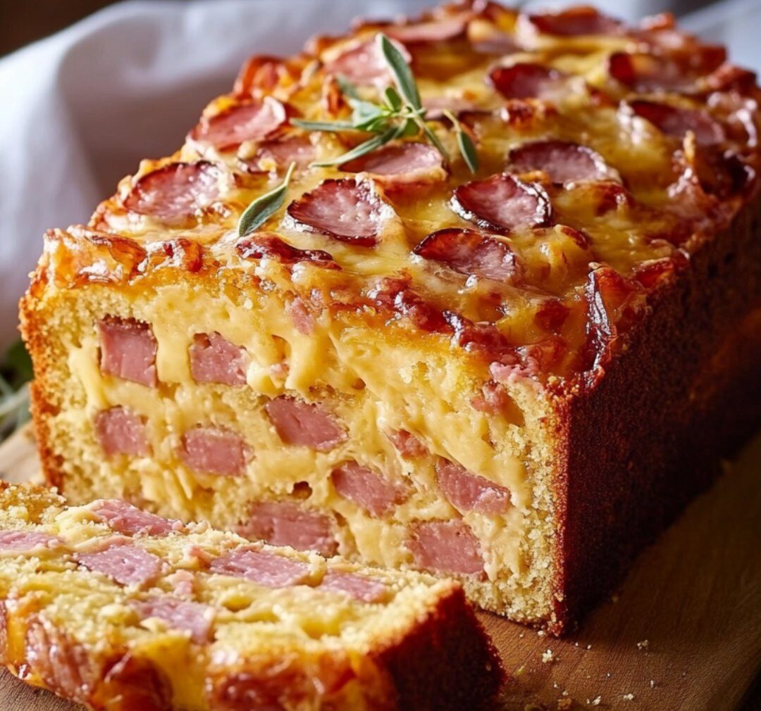 Cake Salé au Jambon et Gruyère prêt à être dégusté