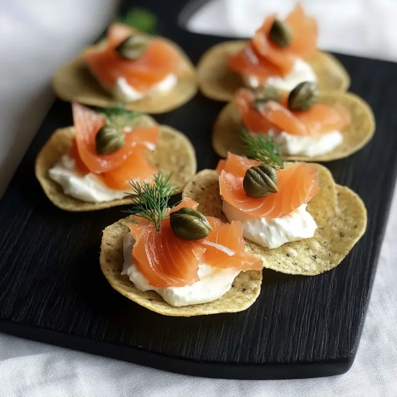 Canapés au saumon fumé et crème citronnée, apéritif raffiné pour Noël ou toute autre occasion festive