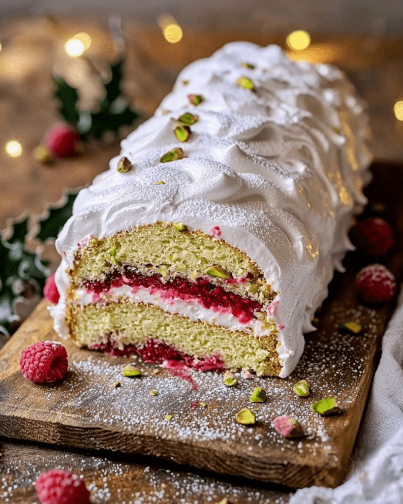 Recette de Bûche Pistache Framboise Facile à Réaliser