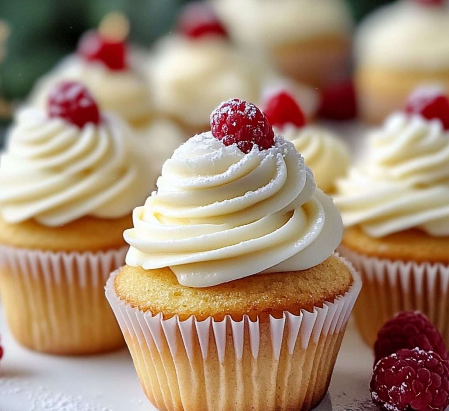 Glaçage au fromage frais lisse et crémeux, parfait pour des gâteaux ou cupcakes élégants.