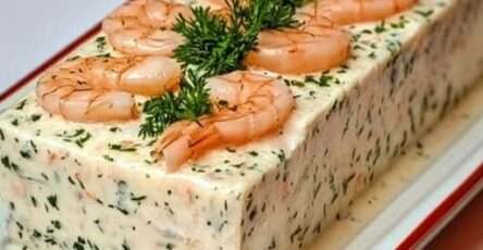 Terrine de Saint-Jacques, saumon et crevettes