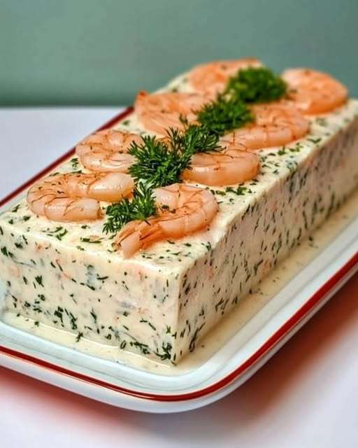 Terrine de Saint-Jacques, saumon et crevettes