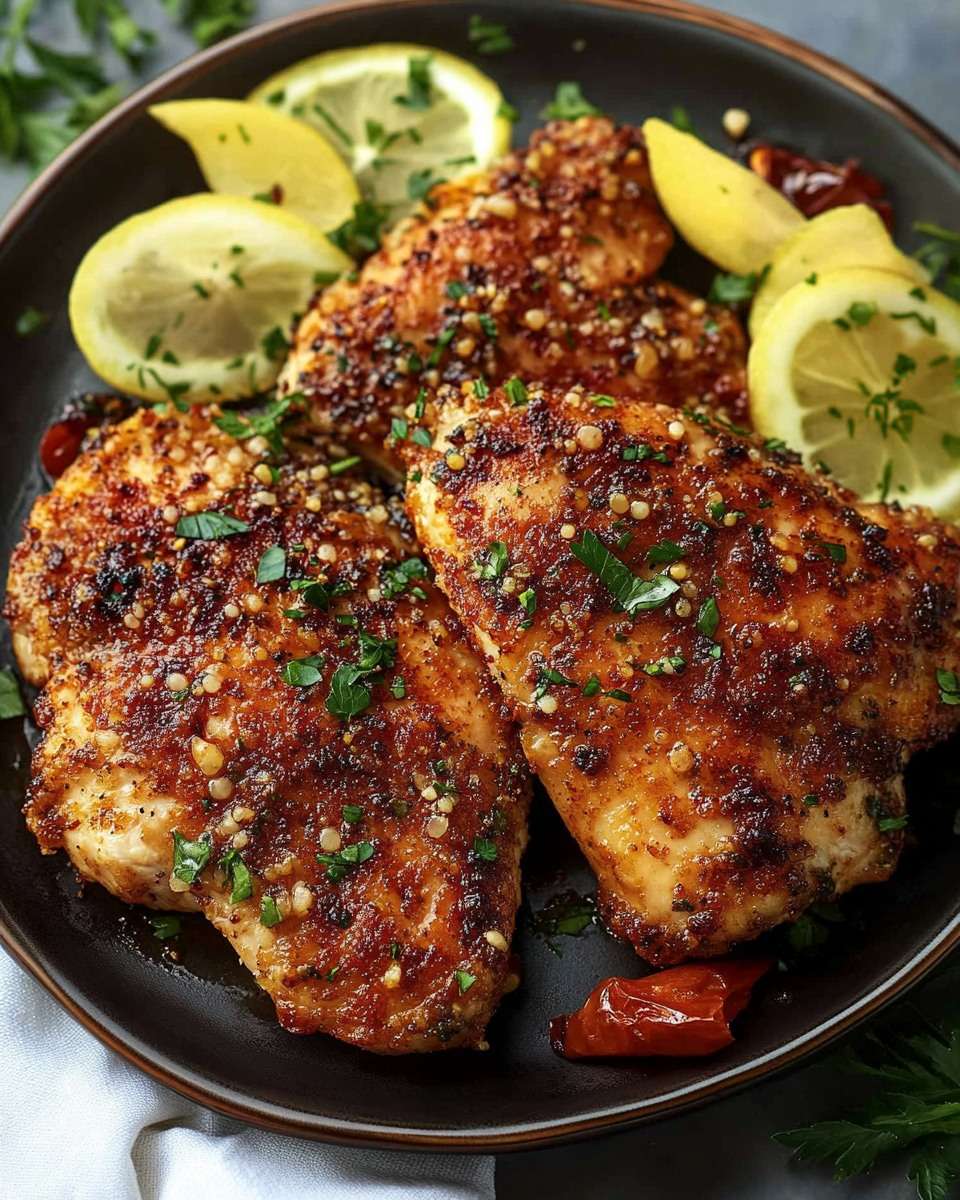 Un poulet aplati parfaitement grillé, doré et croustillant, servi avec des légumes grillés et des pommes de terre rôties.