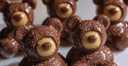 Moelleux en forme d’oursons à la banane et chocolat, parfaits pour un goûter gourmand