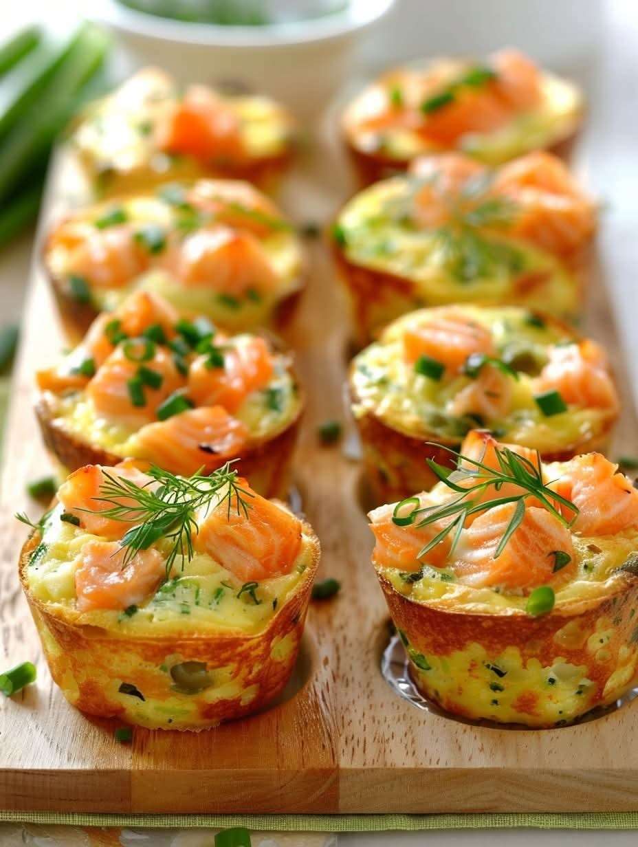 Mini Quiches aux Poireaux et Saumon Fumé