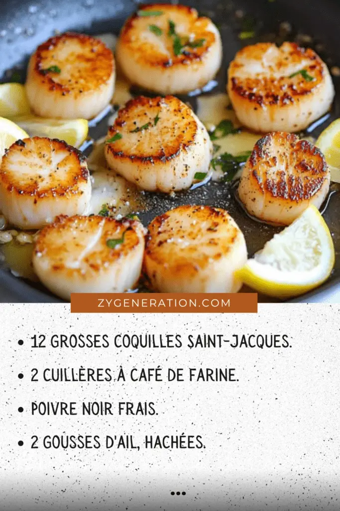  Découvrez comment préparer des coquilles Saint-Jacques parfaites : dorées, tendres et savoureuses, avec une sauce au beurre à l'ail et du basilic frais.