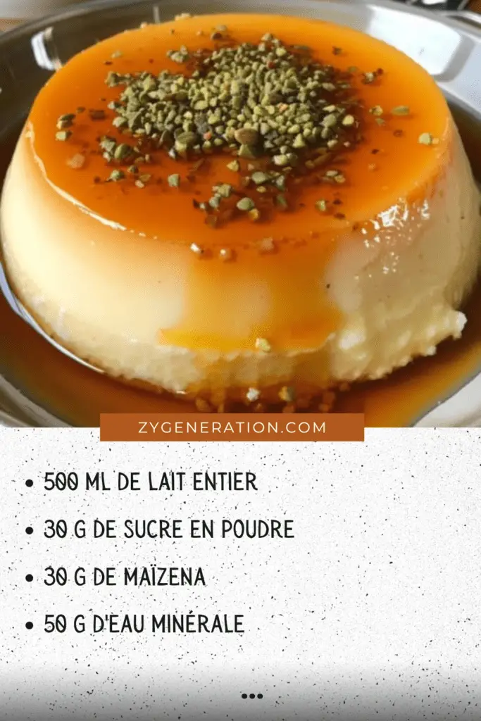 Flan libanais à la fleur d'oranger