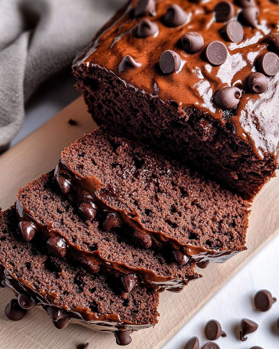 Part de gâteau au chocolat sans matière grasse, accompagnée de fruits frais et saupoudrée de cacao.