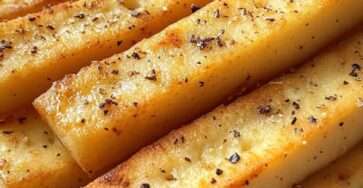 Panisses dorés et croustillants servis sur une assiette avec une sauce d’accompagnement.