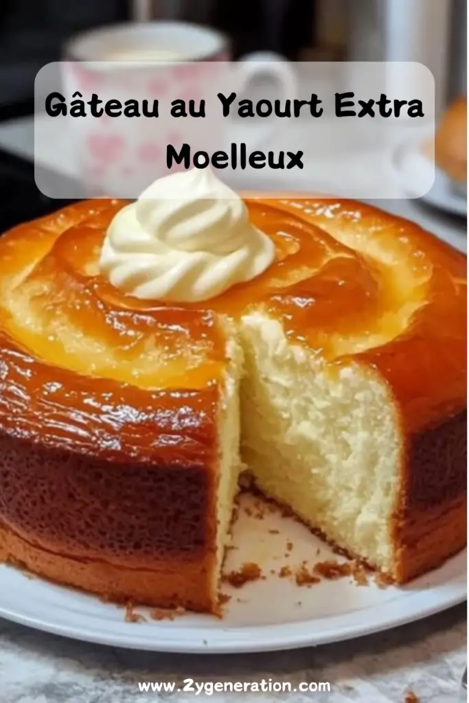 Gâteau au yaourt extra moelleux, doré et aérien