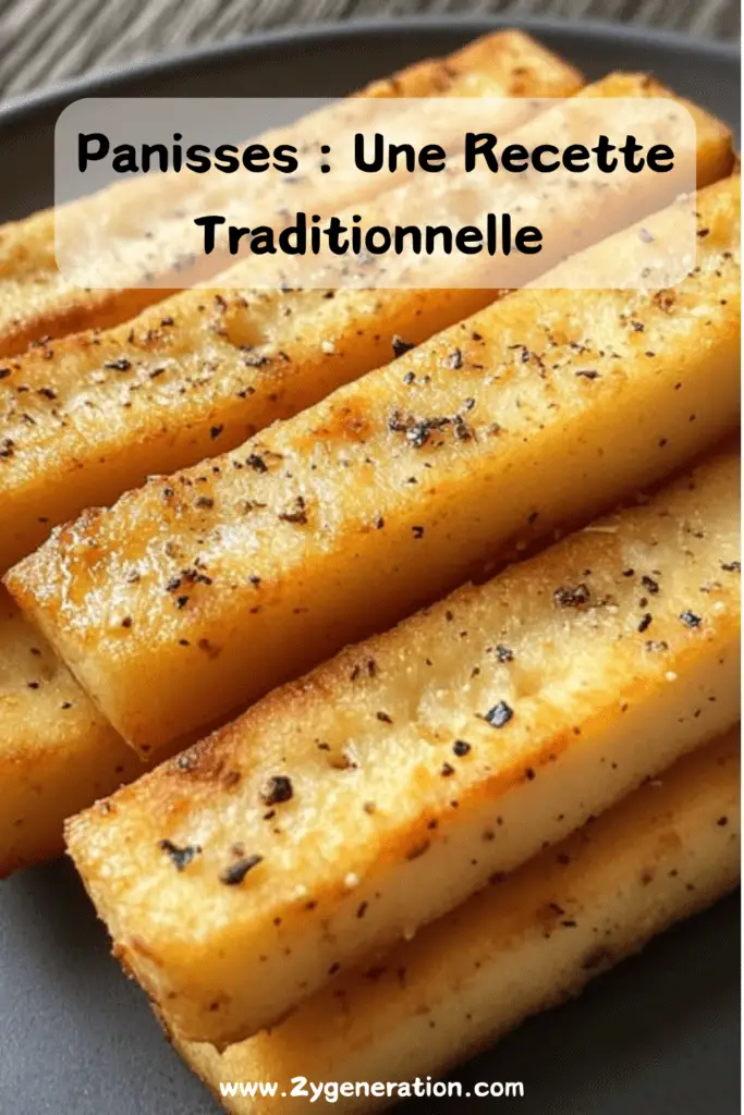 Panisses dorés et croustillants servis sur une assiette avec une sauce d’accompagnement.