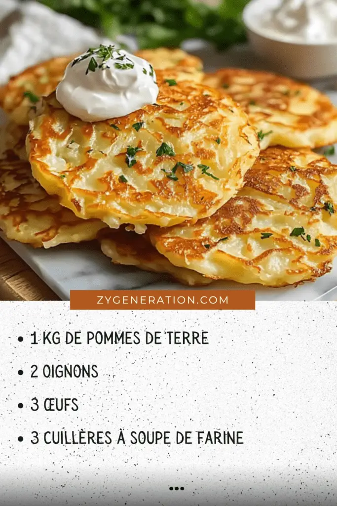 Galettes de pommes de terre dorées et croustillantes servies avec du persil frais