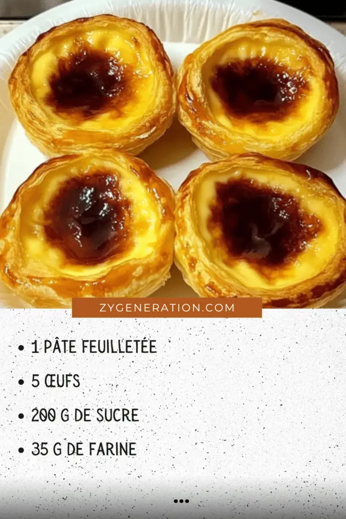 Pastéis de nata dorés et croustillants avec une garniture onctueuse