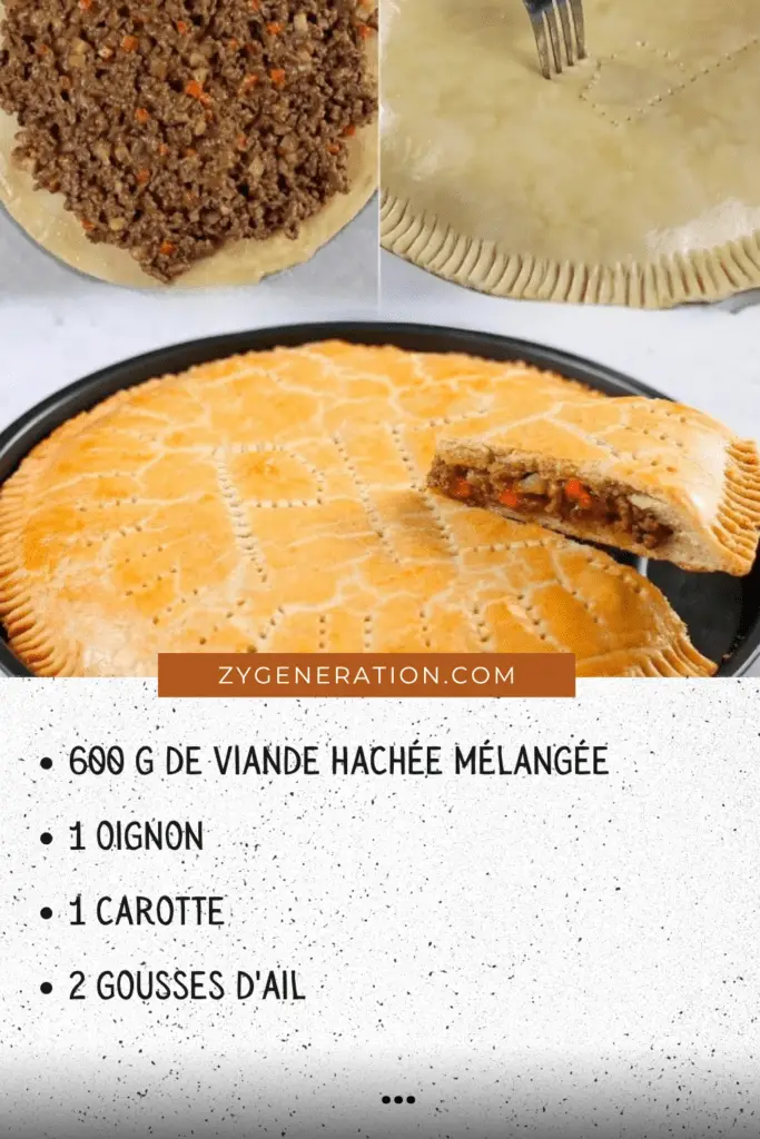  Une tarte à la viande dorée et appétissante, servie avec une salade verte.