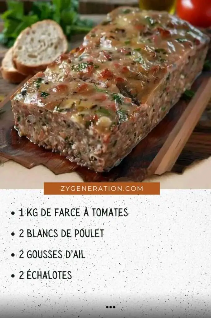 Terrine de campagne à l’ancienne maison avec farce et aromates