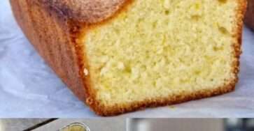 Cake à l'orange moelleux et doré, imbibé de sirop à l'orange, avec une texture fondante