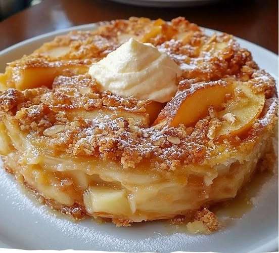 Croustade aux pommes dorée et croustillante, garnie de pommes fondantes et parfumées