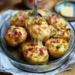 pommes de terre farcies façon raclette gratinées avec fromage fondant et jambon