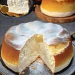 Gâteau Nuage au Yogourt posé sur une table rustique