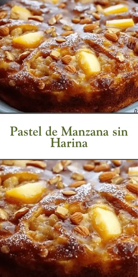 Receta pastel de manzana sin harina casero y saludable