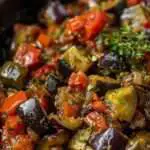 ratatouille maison aux légumes fondants et sauce tomate