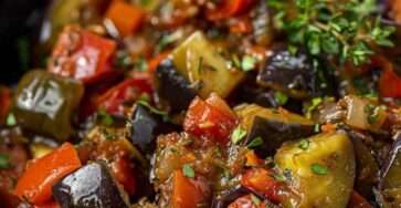 ratatouille maison aux légumes fondants et sauce tomate