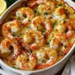 crevettes four citron dorées au beurre ail citronné