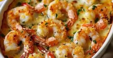 crevettes four citron dorées au beurre ail citronné