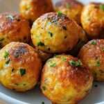 boulettes de courgettes croustillantes au four sur une plaque avec sauce à tremper