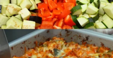 légumes méditerranéens rôtis au fromage fondants avec sauce à l’aneth