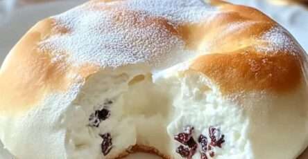 Gâteau moelleux au yaourt grec avec œufs et sucre, doré et servi en tranches