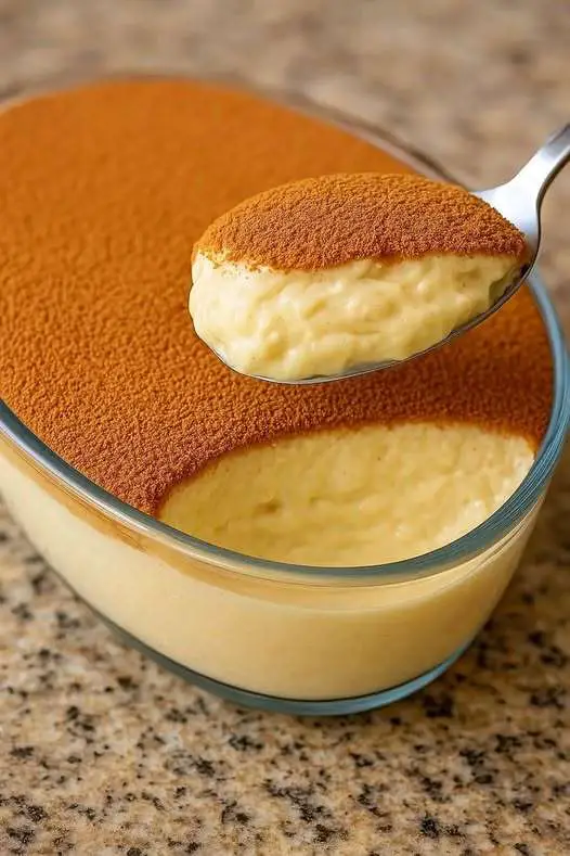Postre cremoso de limón servido en vasitos con canela y ralladura