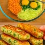 Albóndigas de verduras crujientes doradas, servidas con salsa de yogur y hierbas