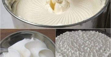 Crème chantilly maison fouettée, dressée à la poche sur un dessert