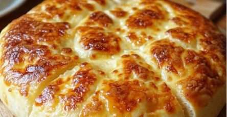 Panes de queso sin horno dorados en sartén, servidos calientes
