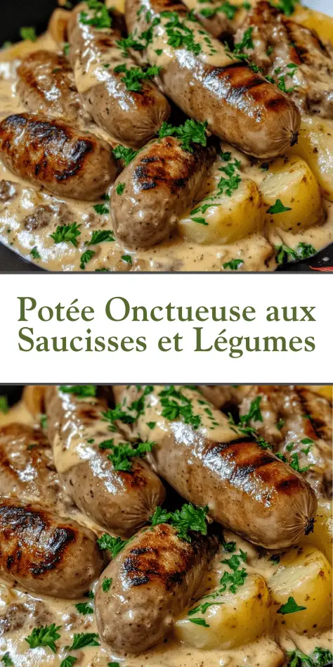 Potée onctueuse aux saucisses et légumes servie dans une cocotte fumante