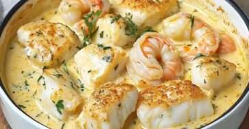 Délicieuse cassolette de poissons gratinée au four