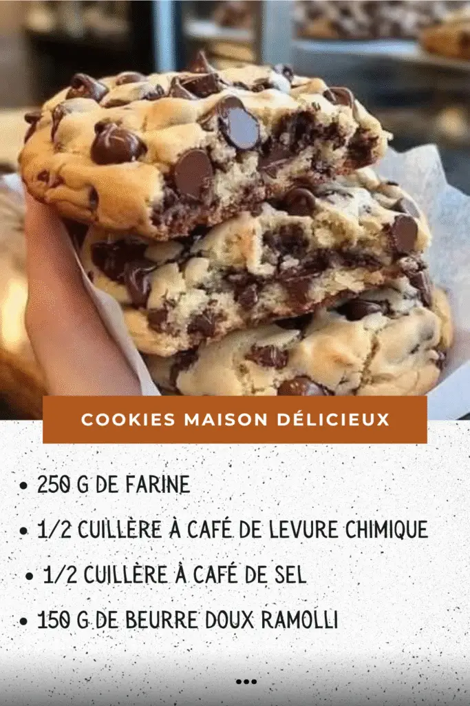 Cookies maison moelleux et dorés sortis du four sur une plaque de cuisson