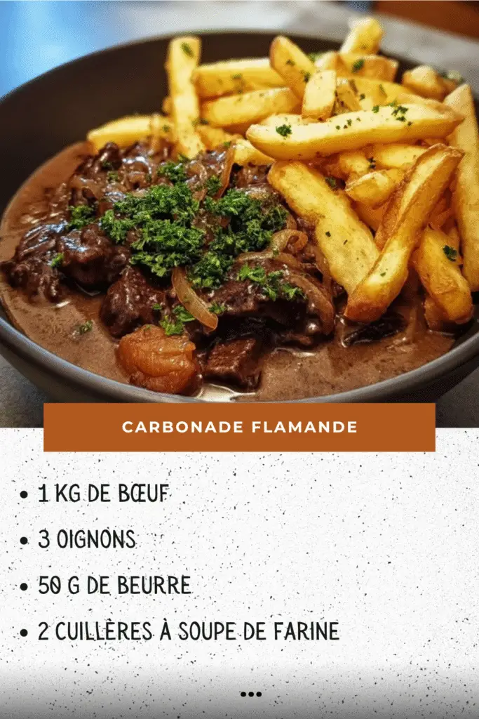 carbonade flamande maison mijotée dans une cocotte avec pain d’épices et bière brune