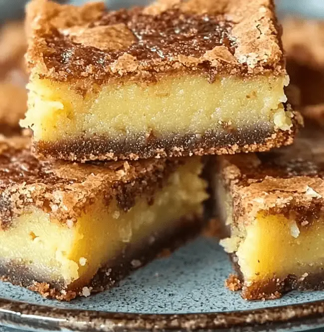 Carrés de moelleux frangipane au rhum, texture fondante et croûte dorée, présentés en pile gourmande, dessert maison raffiné.