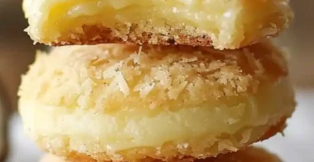 Biscuits fourrés au citron et noix de coco gourmands