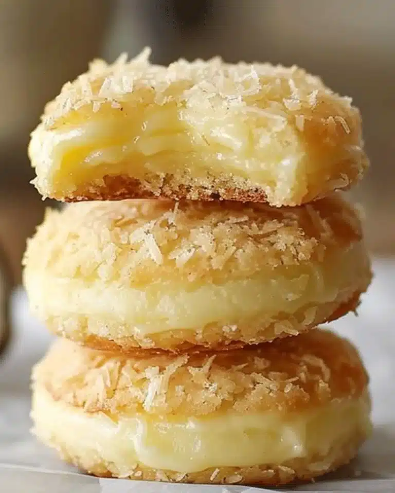 Biscuits fourrés au citron et noix de coco gourmands