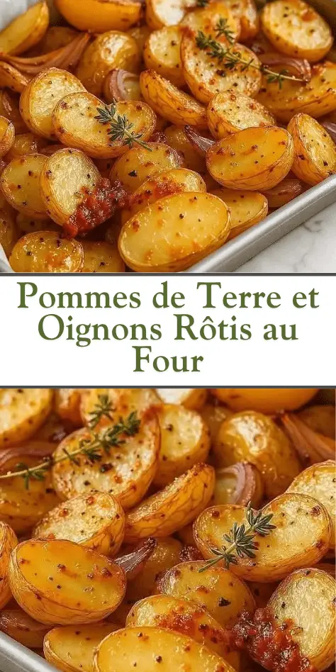 pommes de terre et oignons rôtis au four