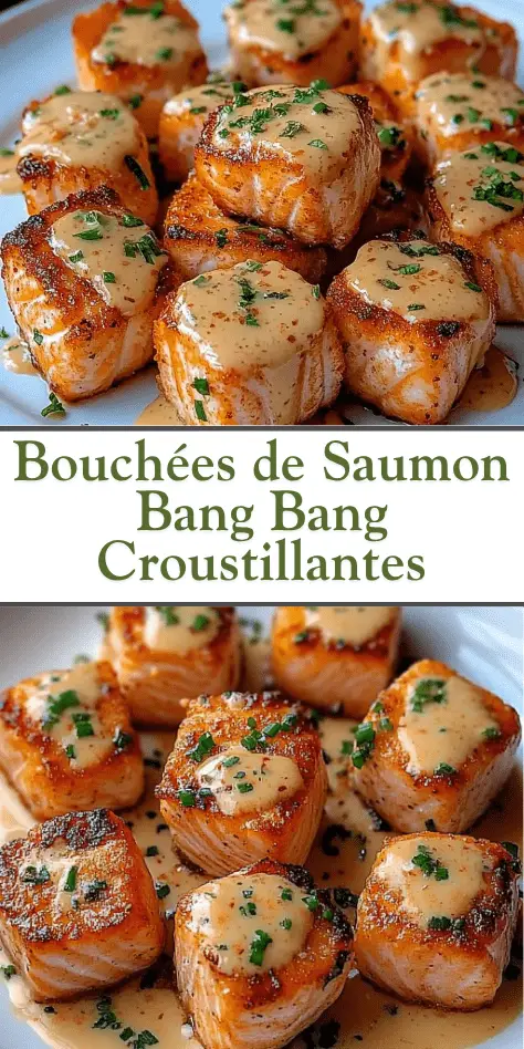 bouchées de saumon croustillantes avec sauce bang bang
